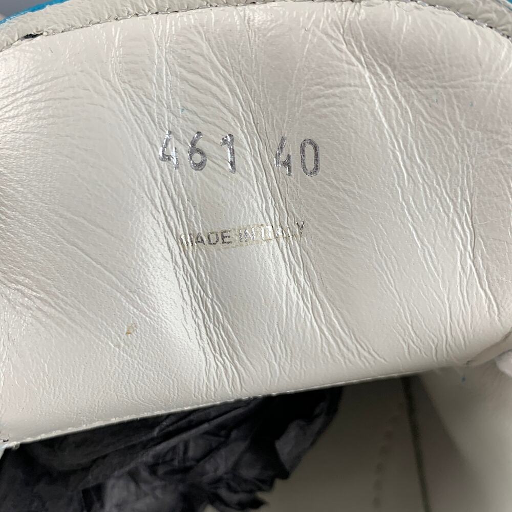 PRADA Size 10 White Multi-Color Leather Aplique Low Top Sneakers - Picture 7 of 8